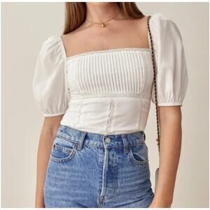 Reformation Klaire Top in White